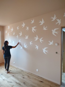 Papier peint - peint à la main